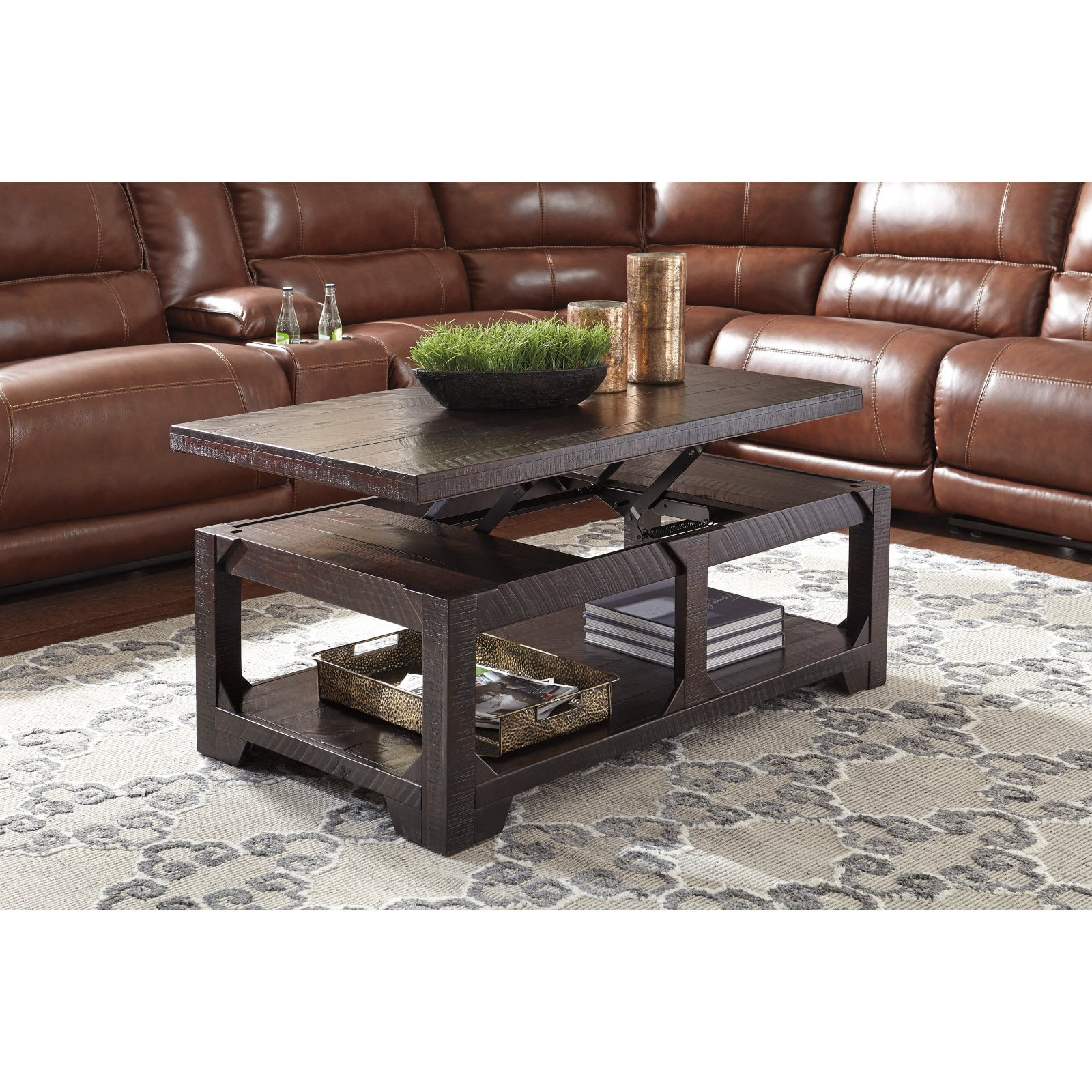 Signature Design By Ashley Rogness Lift Top Cocktail Table Walmartcom Walmartcom
