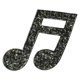 thumbnail image 4 of 2 piezas de cristal brillante broche de nota musical con hebilla de bufanda para mujer, concierto , , joyería, , , di Yuyangstore Broche con símbolo musical, 4 of 8
