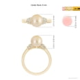 thumbnail image 5 of Angara Golden South Sea Cultured Pearl & Pave-Set Diamond Ring in 14K Yellow Gold for Women | June Birthstone Jewelry for Her, 5 of 8