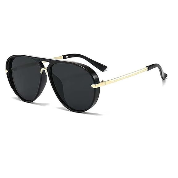 Aviator Sunglasses for Men Women UV400 Protection Metal Frame Sun Glasses Black
