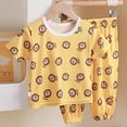 thumbnail image 2 of larppty Children Girl Pajamas Set Soft Comfy Sleepwear Pajamas(6-12 Months,Yellow), 2 of 3