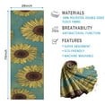 thumbnail image 2 of Blue Sunflower Pattern Hot Yoga Mat Towel Non Slip for Hot Yoga - Quick-Drying Yoga Mat Cover with 4 Corner Pockets with Travel Bag - Hot Yoga Towel Non Slip Grip Moisture Wicking Sweat 70"x26", 2 of 6