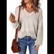 thumbnail image 4 of Suéteres de Punto para Mujer, Otoño, Cuello en V, Larga, Suéter Informal Holgado. L, 4 of 6