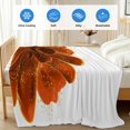 thumbnail image 4 of Burnt Orange Cooling Blanket,Lightweight Breathable Summer Throw Blanket with Double Sided Cold Effect,Sparkle Gold Stained Floral Flower Art Picnic Blankets Bed Sheet for Hot Sleepers 50"x60", 4 of 8