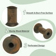 thumbnail image 3 of Wooden Empty Spools, Unfinished Wood Thread Spools for Embroidery and Sewing Machines Crafts Wire Weaving Bobbins Dark Brown 2"x1.2", 3 of 6
