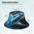 thumbnail image 4 of Vsdgher 3D Realistic Shark Print Bucket Hat for Men&Women Bucket Hat Reversible Summer Double-Side-Wear Travel Gardening, Beach, Camping, Hiking, Fishing Cap, 4 of 5