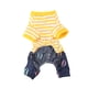 thumbnail image 2 of Mono de pijama a rayas para perro gato Bling Bling Algodón L amarillo + blanco, 2 of 7
