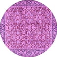 thumbnail image 1 of Ahgly Company Indoor Round Persian Purple Traditional Area Rugs, 3' Round, 1 of 4