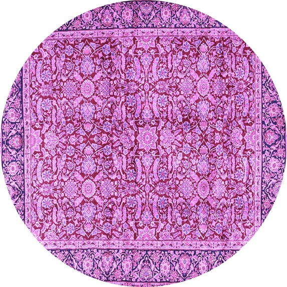 Ahgly Company Indoor Round Persian Purple Traditional Area Rugs, 3' Round