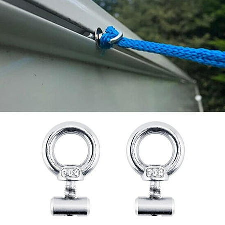 12 Butoirs D'auvent En Acier Inoxydable Pour Camping-car, Caravane - Avec Mousquetons - Fixation Facile Sans Outils