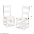 thumbnail image 5 of Melissa & Doug Wooden Chairs, Set of 2 - White Furniture for Playroom, 5 of 10