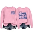 thumbnail image 2 of Pink Hoodies for Women Cool Aunts Club Sweatshirt: Aunt Crewneck Sweatshirt Auntie Letter Print Long Sleeve Pullover Top Fall Trendy Outfits, 2 of 5