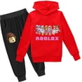 thumbnail image 1 of Roblox traje de ocio bidimensional periférico de animación de juego de dos piezas para niños y niñas, suéter y pantalones para niños, 1 of 4