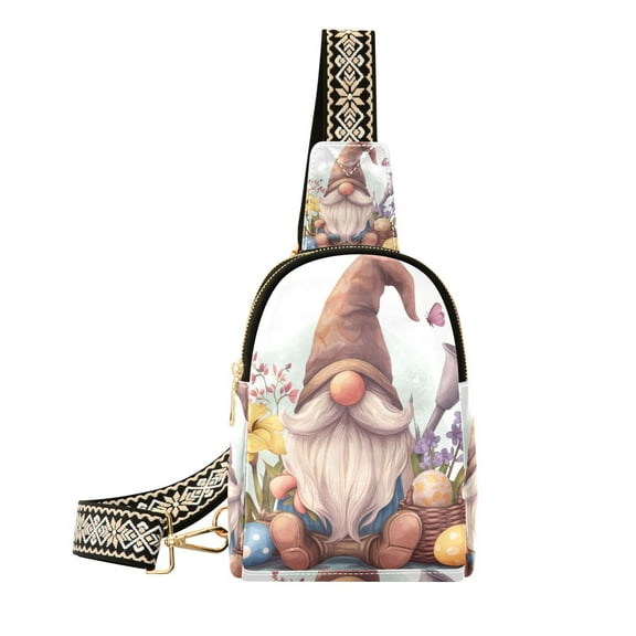 Eggs Flowers Gnome Crossbody Bags Backpack Chest Bag Shoulder Bag Waist Bag for Outdoor Travel Hiking Fitness Cycling