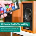 thumbnail image 3 of Electrohome Huntley - Altavoces de estantería alimentadas con amplificador integrado y controladores de 3 pulgadas para tocadiscos, TV, PC y transmisión de música inalámbrica con Bluetooth 5, RCA y, 3 of 5