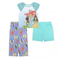 Disney Princess Toddler Girl's 3-Piece Flutter Sleeve Pajama Set, Size 5T