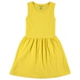 thumbnail image 6 of Pink Angel 3-Pack Girls' Dresses, Kids Casual Fit and Flare Sleeveless Summer Dress & School Outfit, 100% Cotton -Pink/Aqua/Yellow, 6 of 10