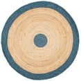 thumbnail image 2 of SAFAVIEH Braided Carina Bordered Reversible Area Rug, Navy/Natural, 6' x 6' Round, 2 of 11