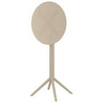 thumbnail image 4 of Compamia Sky 24 inch Round Folding Bar Table in Taupe finish, 4 of 9