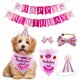 thumbnail image 4 of Conjunto de pañuelos, gorros, pajaritas y banderines triangulares para fiestas de cumpleaños de perros y gatos (azul), 4 of 5