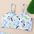 thumbnail image 5 of TrendOFT Two Piece Swimsuit For Girls Sport Floral High Waist Bikini Set Summer Rash Guard Girl Bathing Suit Swimwear For Pool Beach Surfing Light Blue, 5 of 7