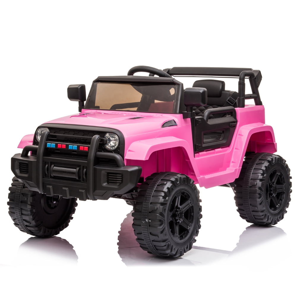 12V Kids Ride on Car Toys Jeep Battery Powered Wheel Music Remote Control Pink 
