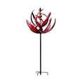 thumbnail image 1 of Lttoisl Harlow Metal Wind Spinner Rotator for Garden & Outdoor Decor, Iron Weather-Resistant Yard Art, Retro Style Kinetic Windmill, 7.8 x 35.1 Inch, Blue or Red, 1 of 8