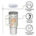 thumbnail image 4 of 1pc 50 years old 40oz Tumbler with Straw & Handle - Insulated Stainless Steel Cup | Holiday Gift for Man Women (Christmas, Valentine's, Birthday), 4 of 7