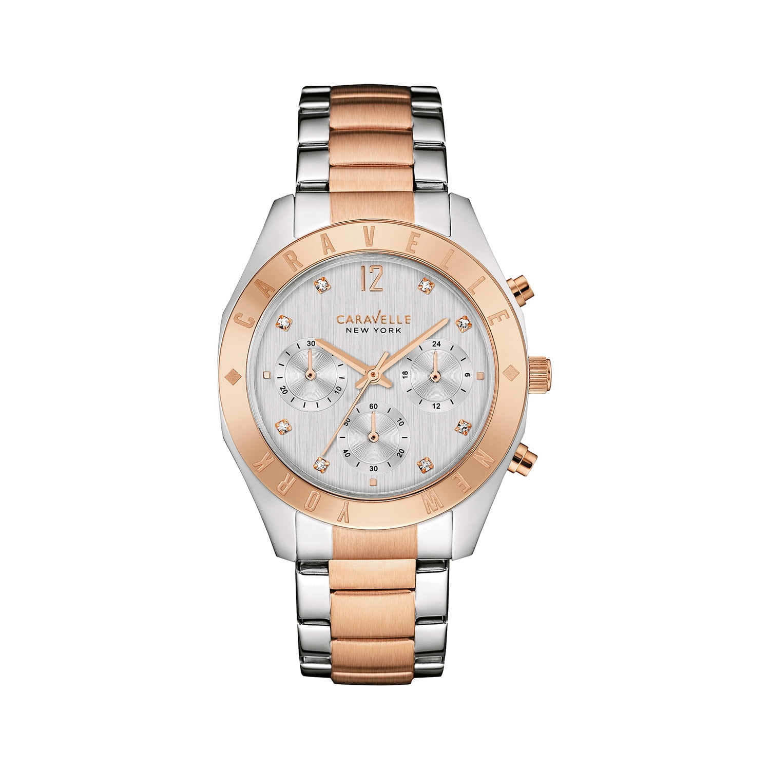 Caravelle New York ladies rose gold tone metallic dress watch NEW BATTERY Caravelle New York By Bulova Womens Watch Rose Gold W/Date  main image 3