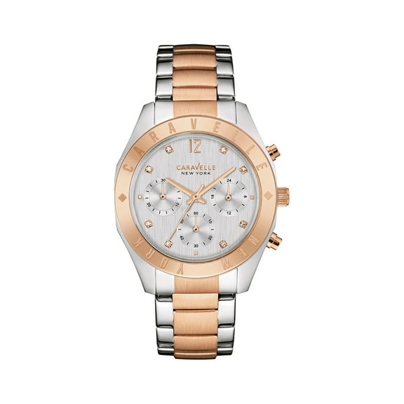 Caravelle Designed By Bulova Women's Chronograph Crystal Accent Watch