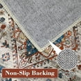 thumbnail image 5 of Hasoo Area Rug 9' x 12' Vintage Distressed Medallion Floral Area Rug for Dining Room Washable Soft Indoor Floor Carpet, Taupe, 5 of 7