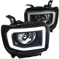LED DRL Bar Projector Headlights for 2014-2015 GMC Sierra - Black