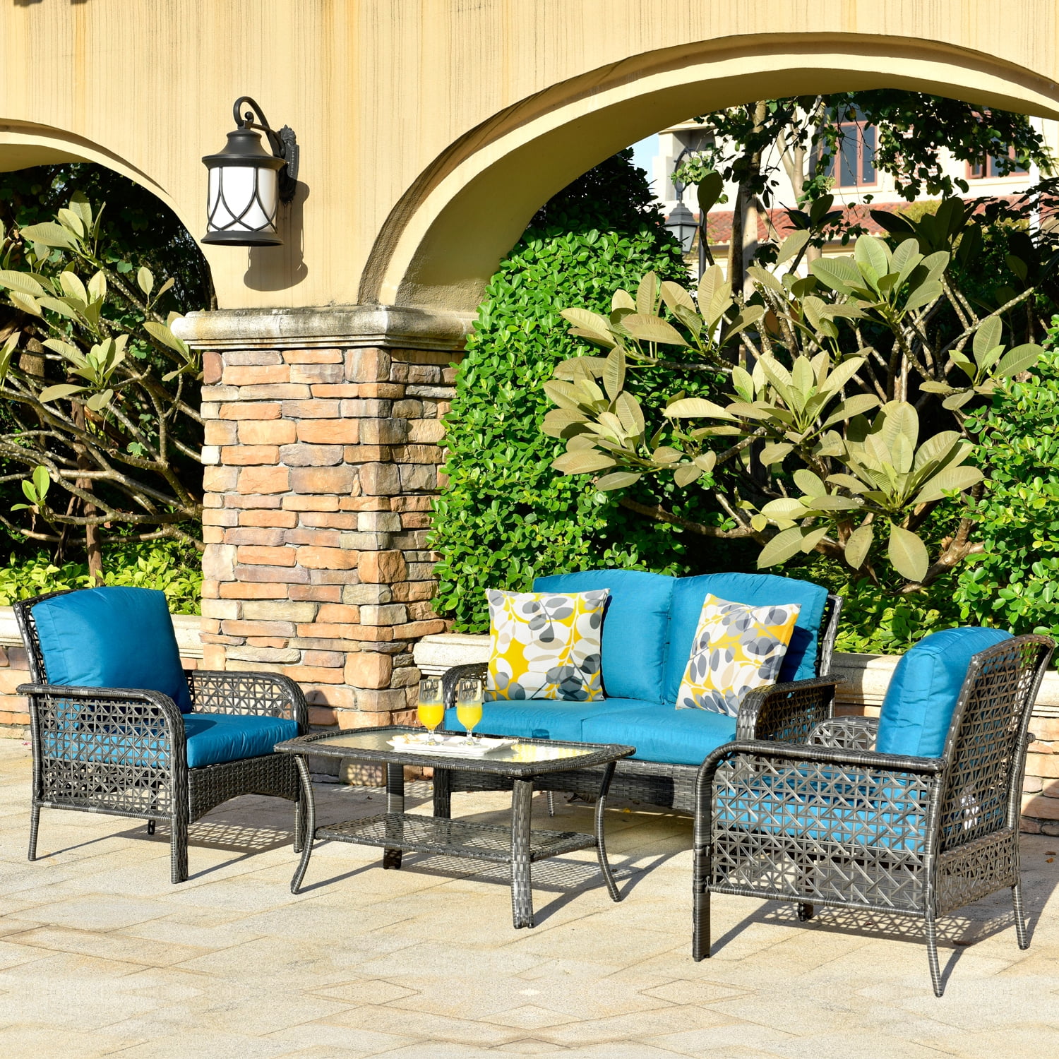 Outdoor Furniture For Patio - TKOOFN Rattan Outdoor Furniture Patio