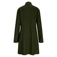 thumbnail image 5 of Arlun Womens Wool Coats Solid Color Mid-Long Stand Collar Overcoats 2025 Winter Fashion Double Pea Coat Business Casual Loose Long Sleeve Outwear Clothes Green S, 5 of 7