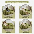 thumbnail image 5 of Giant Bean Bag Couch for Adults, Ultra Soft Fluffy Loveseat Bean Bag Sofa, Oversized Chase Lounge Chair Indoor for Living Room Bedroom, No Assembly Required Cozy Reading Chair with Pillows, Green, 5 of 6