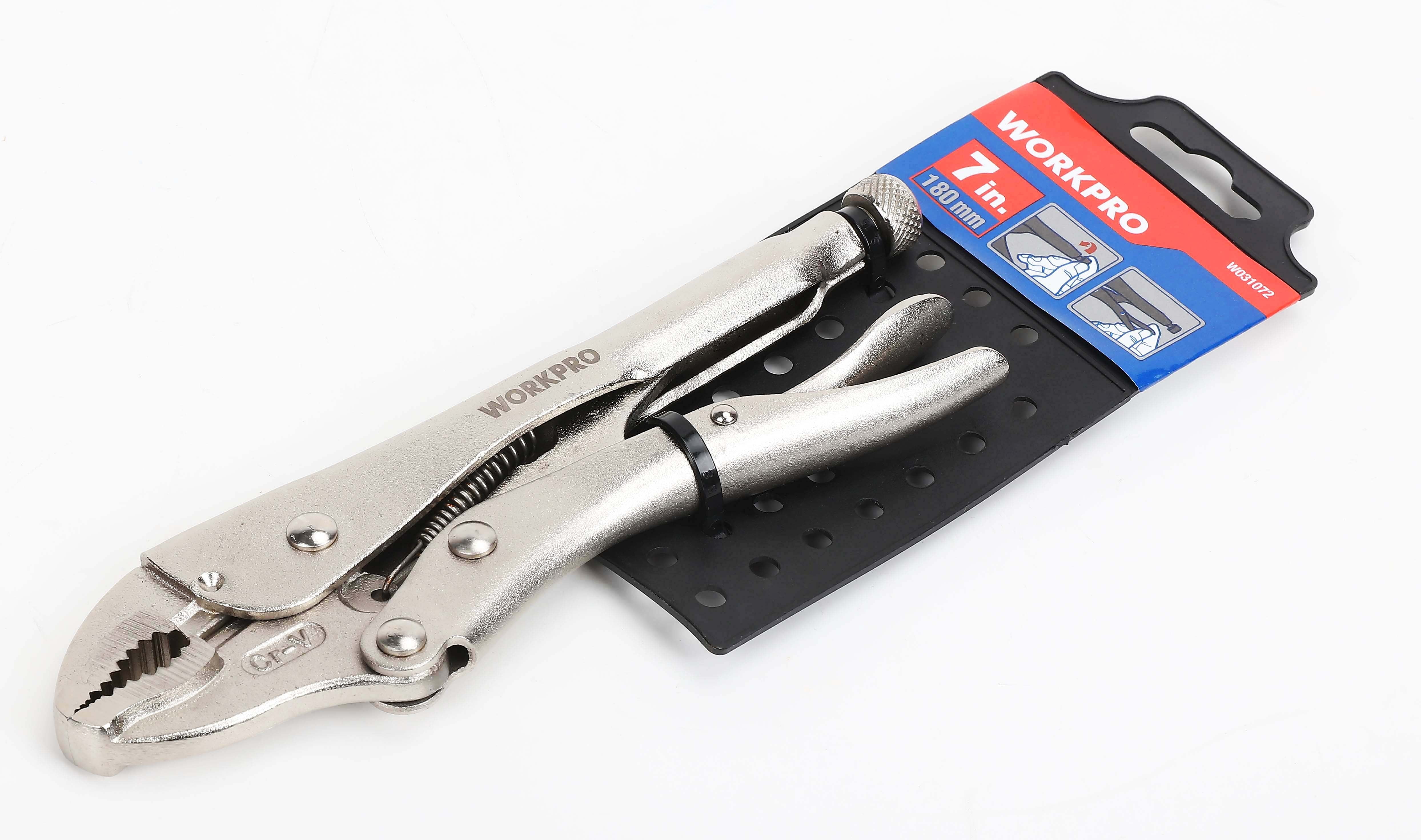 Workpro 7 Curved Jaw Locking Pliers (W031072WE)
