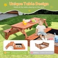 thumbnail image 2 of Arenero de madera Nicedday Kids para exteriores, grande, con tapa, caja de arena con tapa, regalo para niños de 2 a 8 años, mesa de pícnic plegable y forro inferior de asiento incluidos, 2 of 7