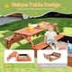 thumbnail image 2 of Arenero de madera Nicedday Kids para exteriores, grande, con tapa, caja de arena con tapa, regalo para niños de 2 a 8 años, mesa de pícnic plegable y forro inferior de asiento incluidos, 2 of 7