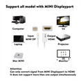 thumbnail image 5 of ONN. Mini DisplayPort to HDMI Female Adapter, White Color, 5 of 9