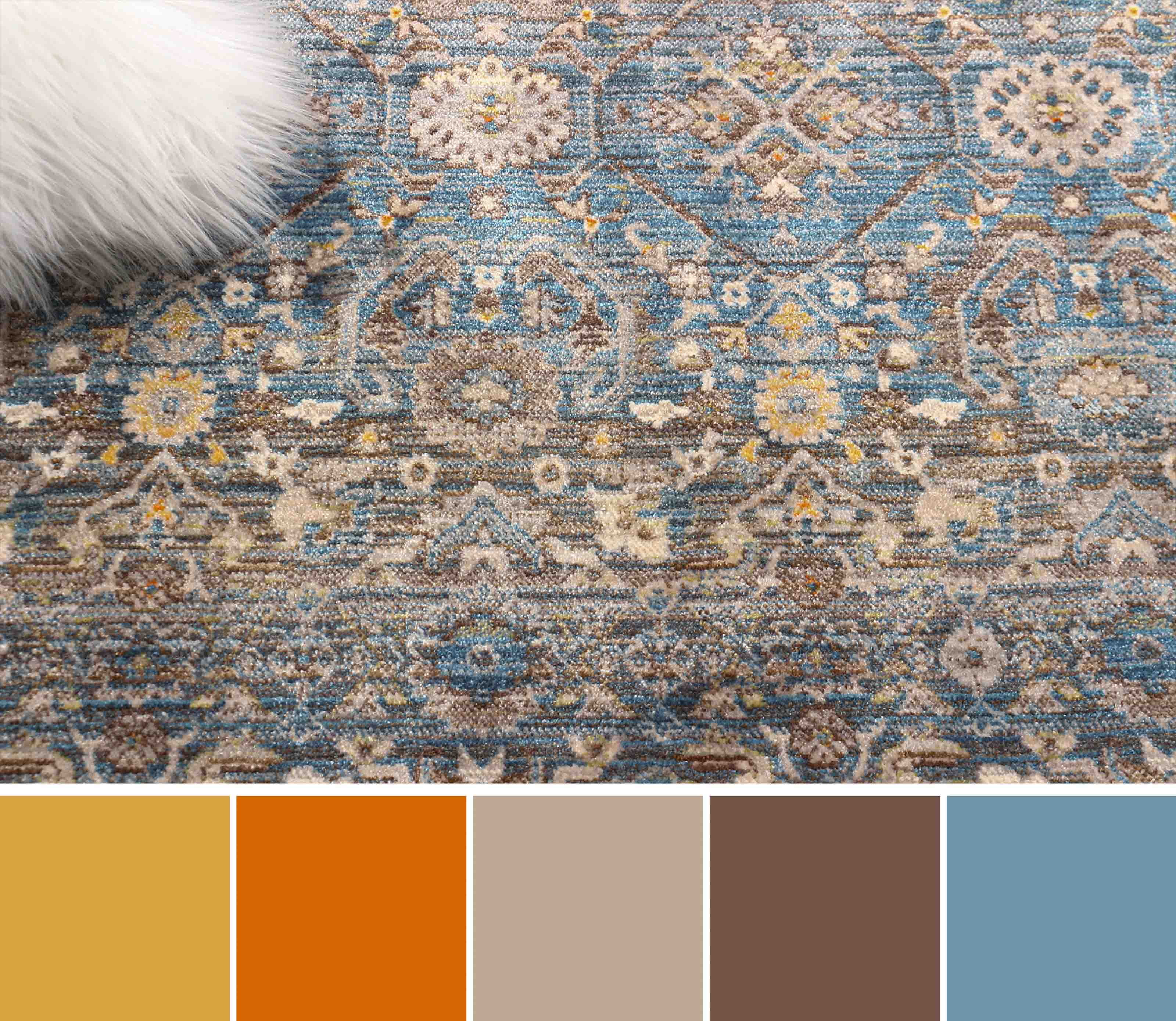 ECARPET Gianna Traditional Area Rug for Living Room, Bedroom, Dining Room, Entrance, Hallway and More.