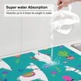 thumbnail image 5 of Llama Alpaca Cactus Cartoon Large Kitchen Drying Mat 18x24 Inch Ultra Absorbent Dish Drying Mats Foldable Countertop Protector, 5 of 8