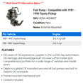 thumbnail image 2 of Fuel Pump - Compatible with 1981 - 1990 Toyota Pickup 1982 1983 1984 1985 1986 1987 1988 1989, 2 of 2