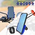 thumbnail image 2 of Motorcycle Wireless 15W Qi/USB Quick Charger 3.0 Phone Holder 2 in 1 Mount on 22-32mm Handlebar or Rear-View Mirror Fast Charging for 3.5-6.8 inch Cellphones(blue), 2 of 8