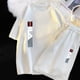 thumbnail image 3 of Conjunto de dos piezas de marca de verano con diseño de gofres para hombre, camisetas, pantalones cortos, traje deportivo, conjunto de jogging, chándal informal para hombre, conjunto masculino, 3 of 5