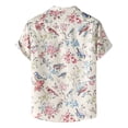 thumbnail image 2 of EQWLJWE Men's Hawaiian Shirt Short Sleeve Regular Fit Floral Shirts Casual Button Down Holiday Beach Aloha Shirts, 2 of 5