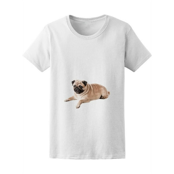 Beautiful Pug Lying Tee Women's -Image by Shutterstock