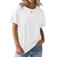 thumbnail image 3 of Sundazz Oversized Tshirts for Women Crew Neck Short Sleeve Tops Summer Casual Basic Tees, S-2XL, 3 of 8