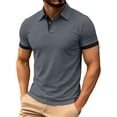thumbnail image 6 of Muscularfit Ringer T Shirt Men Polo Shirts Oversized Work Shirts Tops Short Sleeve Collared Bronze Mens Work Shirts,M, 6 of 8