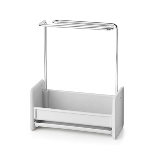 Estante De Almacenamiento De Esponja De Cocina, Cepillo De Limpieza Para Fregadero, Organizador De Jabón, Toallero, Bandeja De Drenaje, Soporte De Secado Colgante Para Toallas Kearding HA023178-00