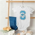 thumbnail image 4 of Lazy Smurf Vintage Varsity Cartoon Romper Boys or Girls Infant Baby Brisco Brands NB, 4 of 6